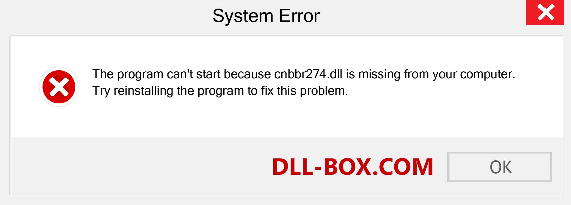  cnbbr274.dll file is missing?. Download for Windows 7, 8, 10 - Fix  cnbbr274 dll Missing Error on Windows, photos, images
